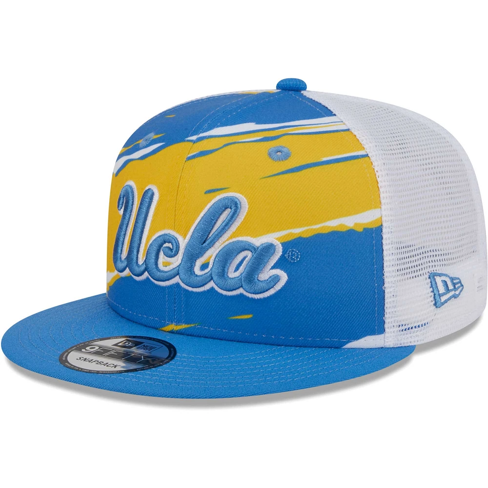 Men's New Era Blue UCLA Bruins Tear Trucker 9FIFTY Snapback Hat