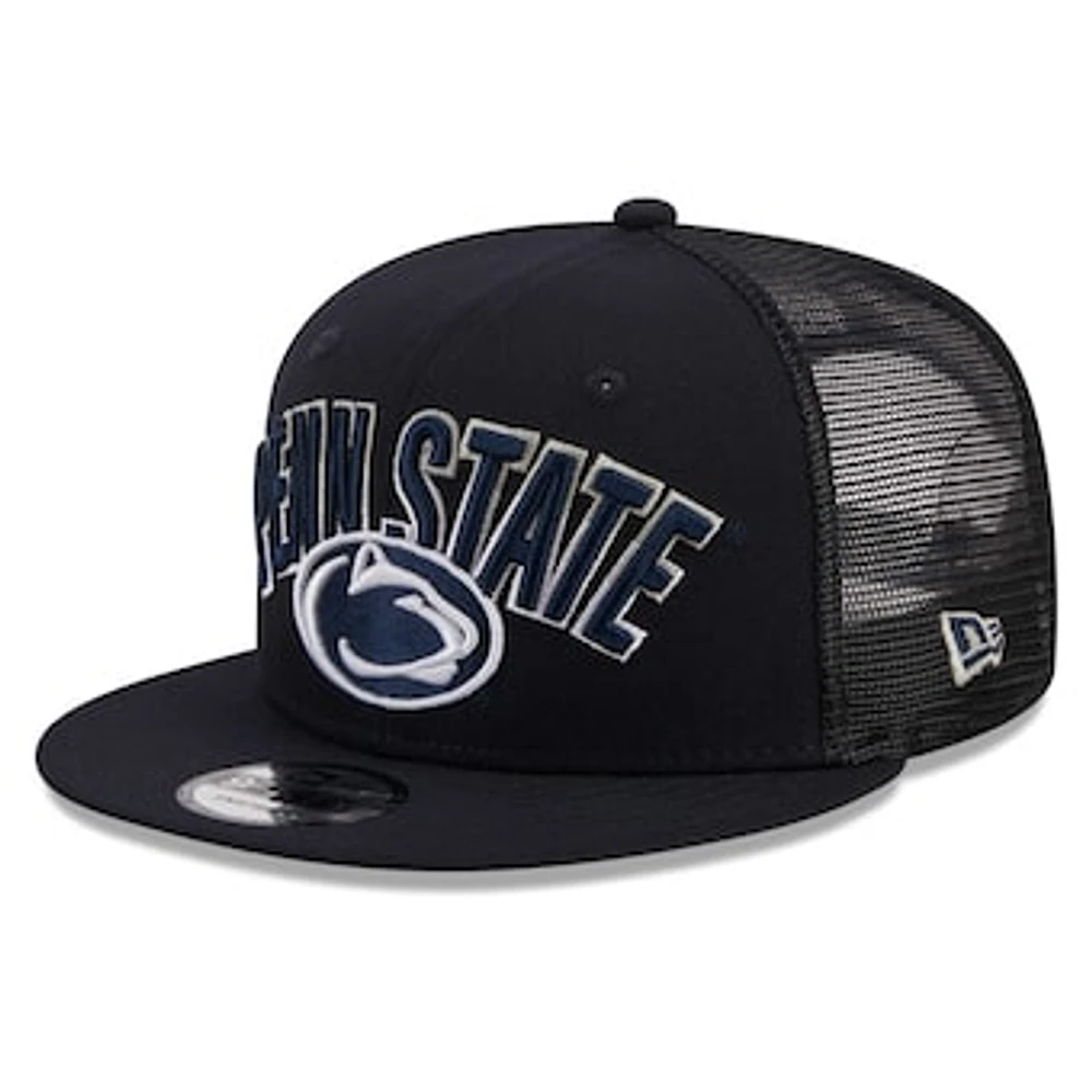 Men's New Era Navy Penn State Nittany Lions Grade Trucker 9FIFTY Snapback Hat