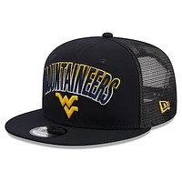 Men's New Era Navy West Virginia Mountaineers Grade Trucker 9FIFTY Snapback Hat