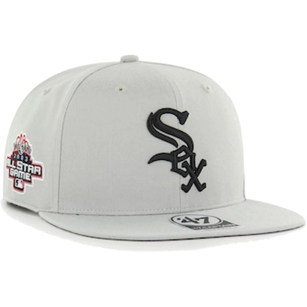 Men's '47 Gray Chicago White Sox 2003 MLB All-Star Game Sure Shot Captain Snapback Hat