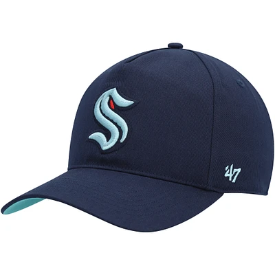 Men's '47 Deep Sea Blue Seattle Kraken Primary Hitch Snapback Hat