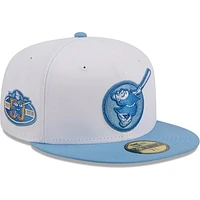 Men's New Era White San Diego Padres  Sky 59FIFTY Fitted Hat