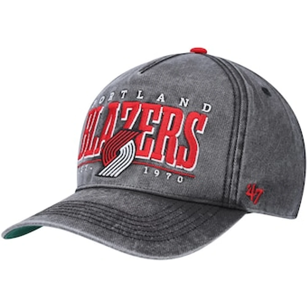 Men's '47 Black Portland Trail Blazers Fontana Hitch Snapback Hat