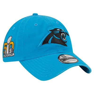 Men's New Era  Blue Carolina Panthers Distinct 9TWENTY Adjustable Hat