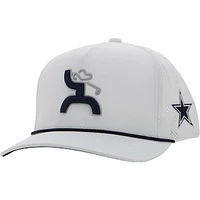 Men's HOOey White Dallas Cowboys Golf Trucker Adjustable Hat