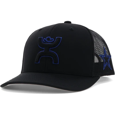 Men's HOOey Black Dallas Cowboys Hands Up Trucker Snapback Hat