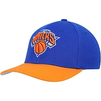 Men's Mitchell & Ness Blue/Orange New York Knicks MVP Team Two-Tone 2.0 Stretch-Snapback Hat