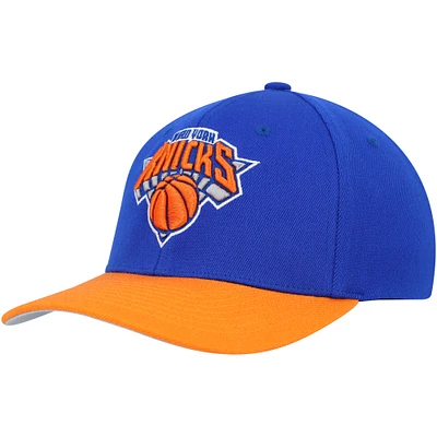 Men's Mitchell & Ness Blue/Orange New York Knicks MVP Team Two-Tone 2.0 Stretch-Snapback Hat