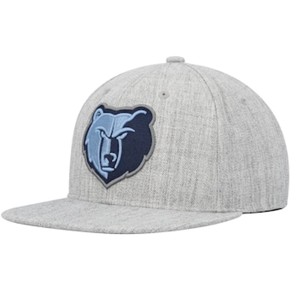 Men's Mitchell & Ness Heather Gray Memphis Grizzlies Hardwood Classics 2.0 Snapback Hat