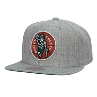 Men's Mitchell & Ness Heather Gray Boston Celtics Hardwood Classics 2.0 Snapback Hat