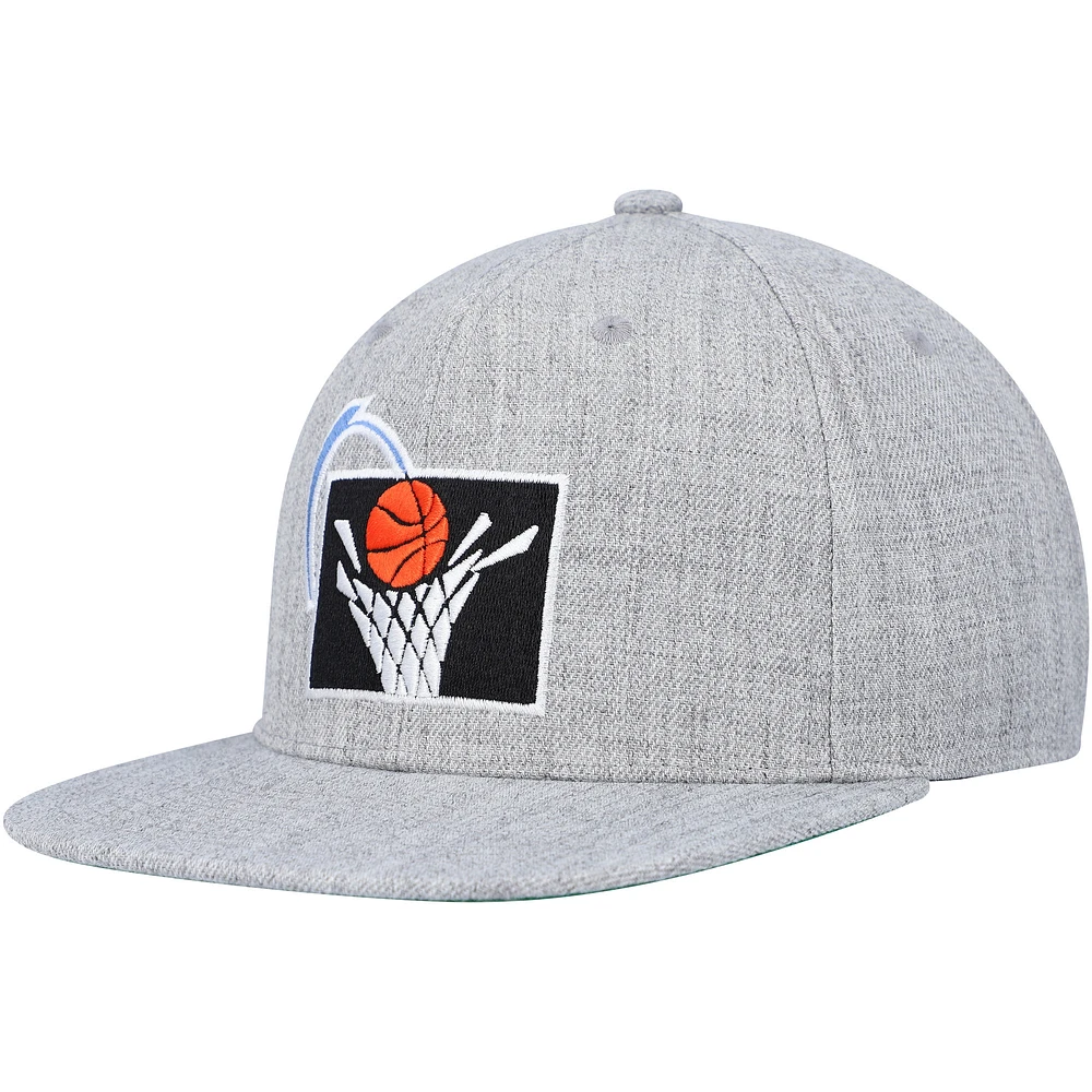 Men's Mitchell & Ness Heather Gray Cleveland Cavaliers Hardwood Classics 2.0 Snapback Hat