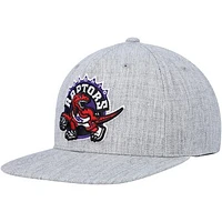 Men's Mitchell & Ness Heather Gray Toronto Raptors Hardwood Classics 2.0 Snapback Hat