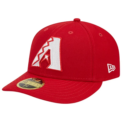 Men's New Era Scarlet Arizona Diamondbacks Low Profile 59FIFTY Fitted Hat