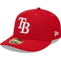 Men's New Era Scarlet Tampa Bay Rays Low Profile 59FIFTY Fitted Hat