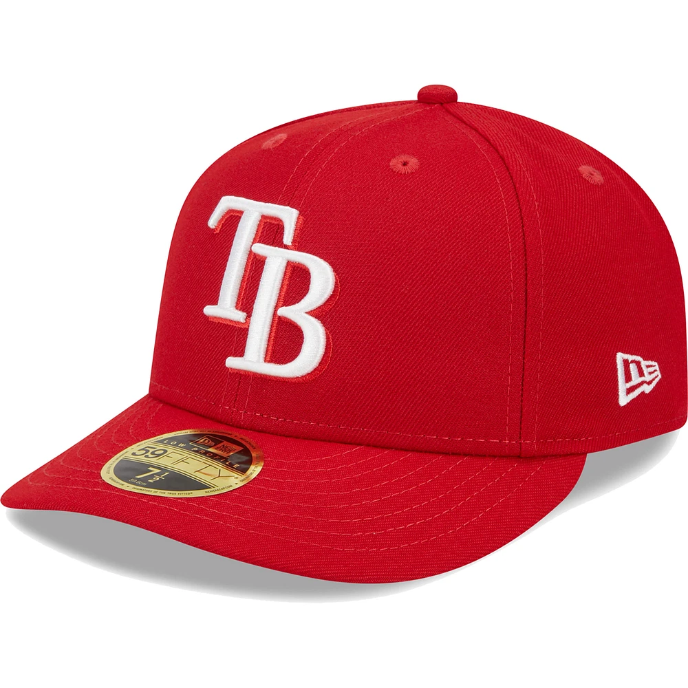 Men's New Era Scarlet Tampa Bay Rays Low Profile 59FIFTY Fitted Hat