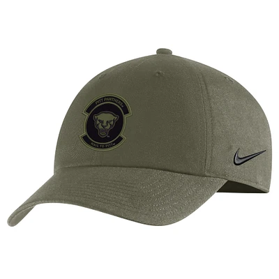 Men's Nike Olive Pitt Panthers Military Pack Heritage86 Adjustable Hat