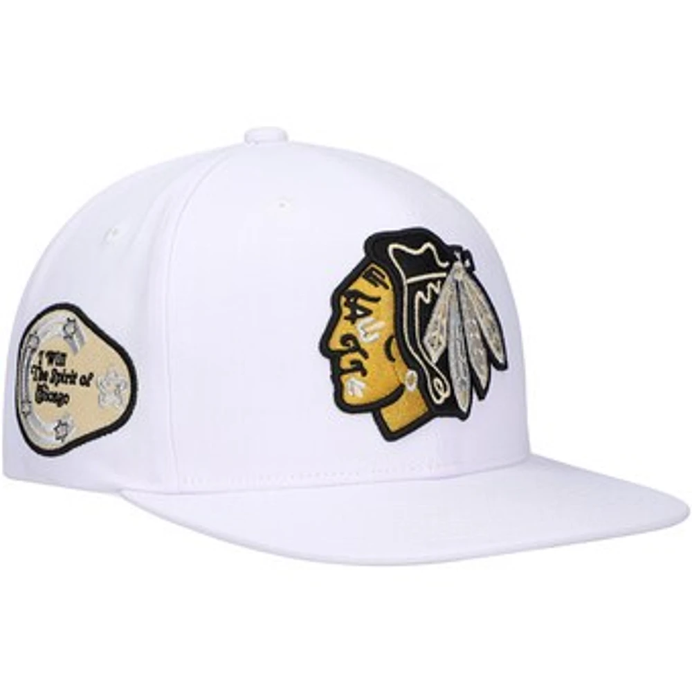 Men's Mitchell & Ness  White Chicago Blackhawks SOUL Snapback Hat