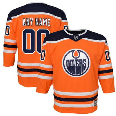 Youth Orange Edmonton Oilers 2020/21 Home - Custom Premier Jersey