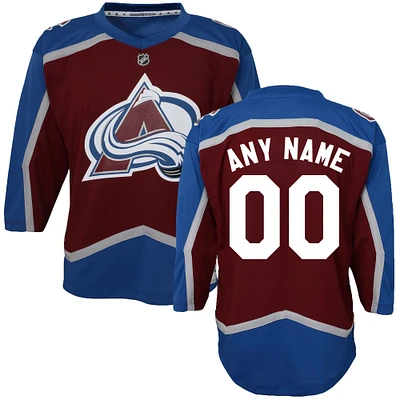 Youth Burgundy Colorado Avalanche 2020/21 Home - Custom Replica Jersey