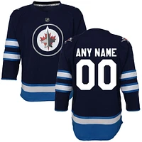 Youth Navy Winnipeg Jets 2020/21 Home - Custom Replica Jersey