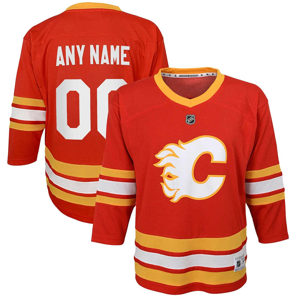 Youth Red Calgary Flames 2020/21 Home - Replica Custom Jersey