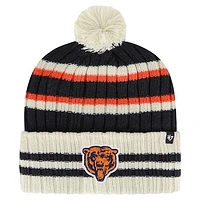 Men's '47  Navy/Cream Chicago Bears Legacy No Huddle Cuffed Knit Hat with Pom