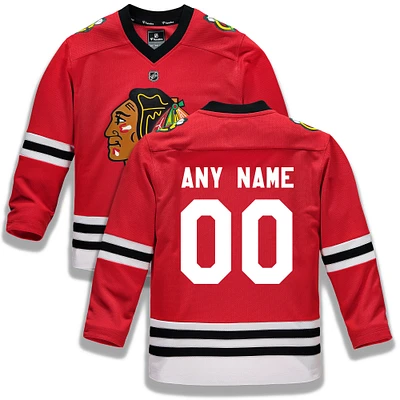 Youth Fanatics Red Chicago Blackhawks Home Replica - Custom Jersey