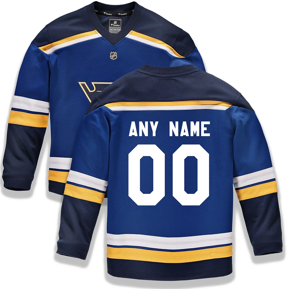 Youth Fanatics Blue St. Louis Blues Home Replica - Custom Jersey