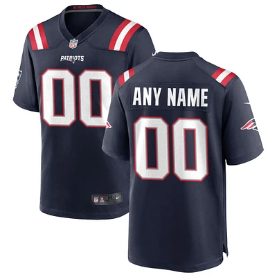 Men's Nike Navy New England Patriots - Custom Game Jersey