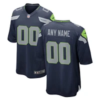 Men's Nike College Navy Seattle Seahawks - Custom Game Jersey