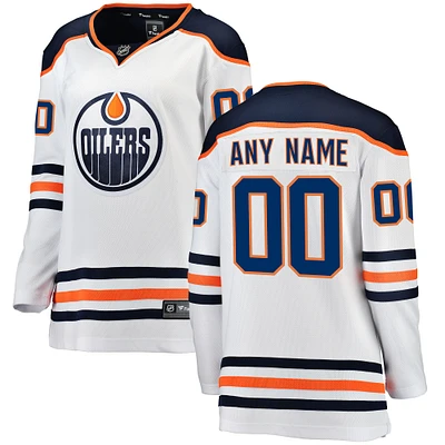 Women's Fanatics White Edmonton Oilers Breakaway - Custom Jersey