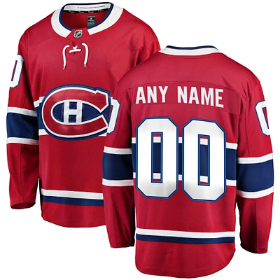 Men's Fanatics Red Montreal Canadiens Breakaway - Custom Jersey