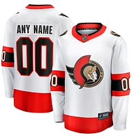 Men's Fanatics White Ottawa Senators Away - Custom Premier Breakaway Jersey