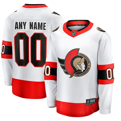 Men's Fanatics White Ottawa Senators Away - Custom Premier Breakaway Jersey