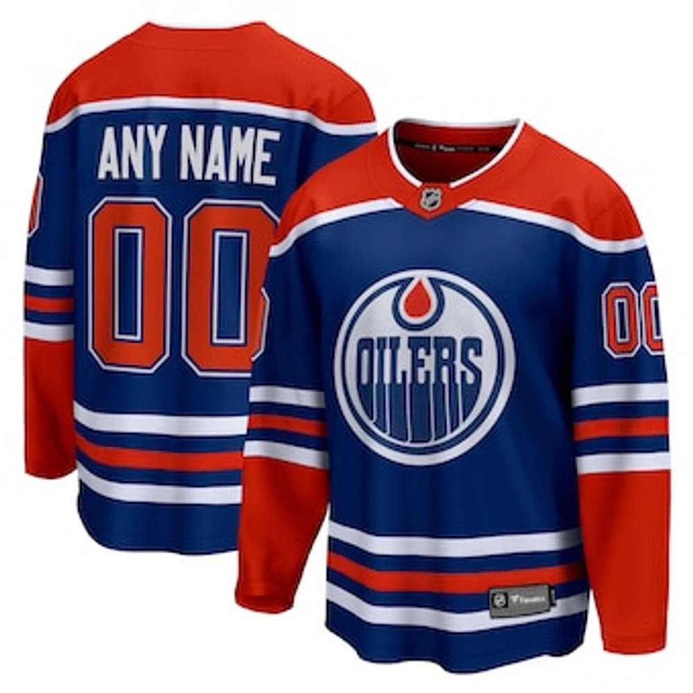 Men's Fanatics Royal Edmonton Oilers Home - Premier Breakaway Custom Jersey