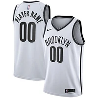 Men's Nike White Brooklyn Nets 2020/21 Swingman Custom Jersey - Association Edition