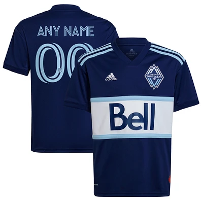 Youth adidas Navy Vancouver Whitecaps FC - 2022 The Hoop x This City Replica Custom Jersey