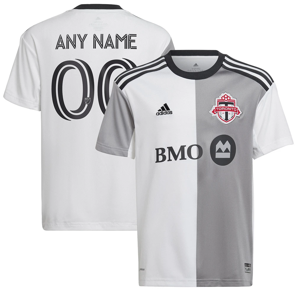 Youth adidas White Toronto FC - 2022 Community Kit Replica Custom Jersey