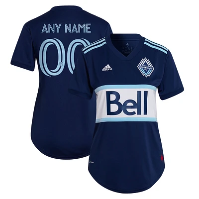 Women's adidas Navy Vancouver Whitecaps FC - 2022 The Hoop x This City Replica Custom Jersey