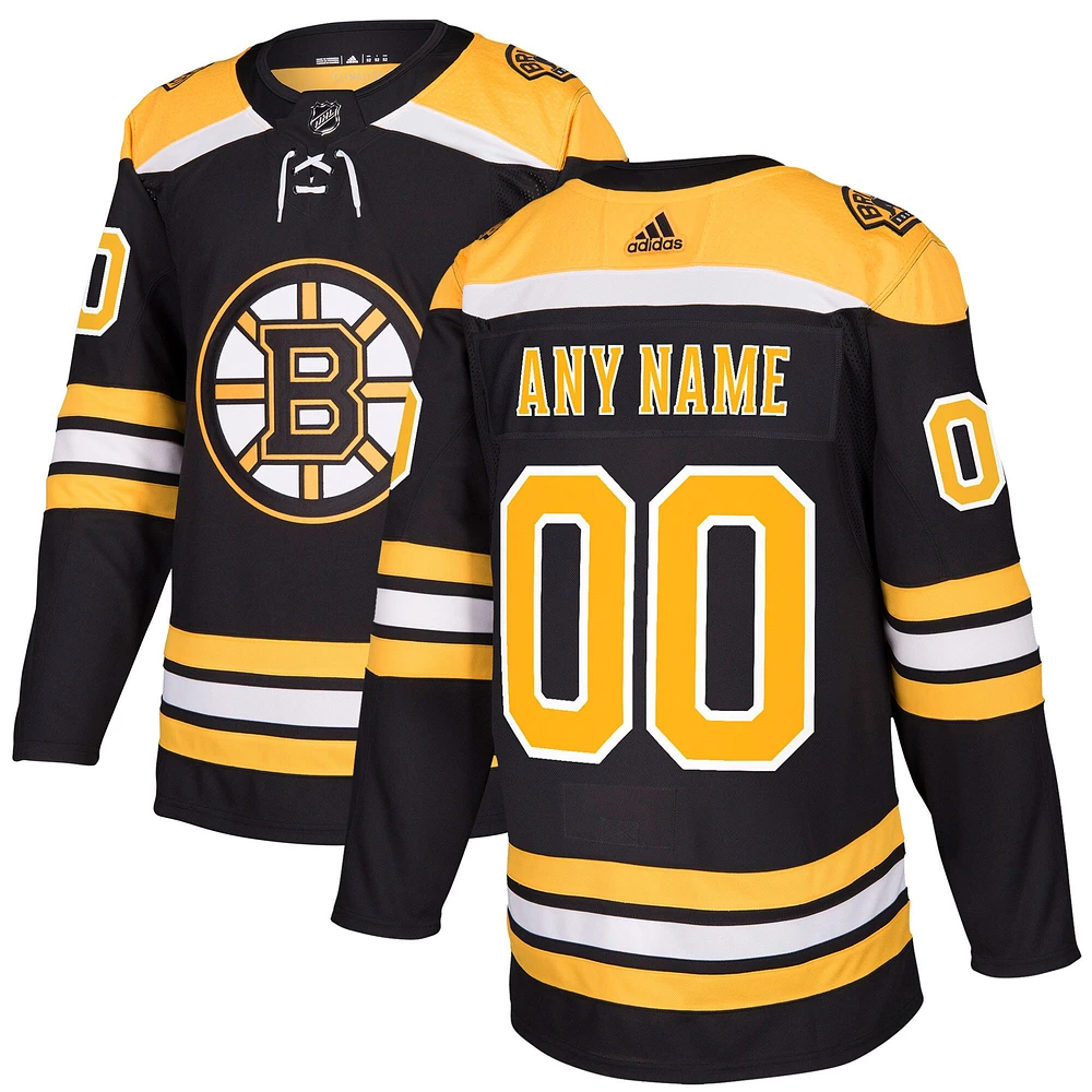 Men's adidas  Black Boston Bruins Authentic Custom Jersey