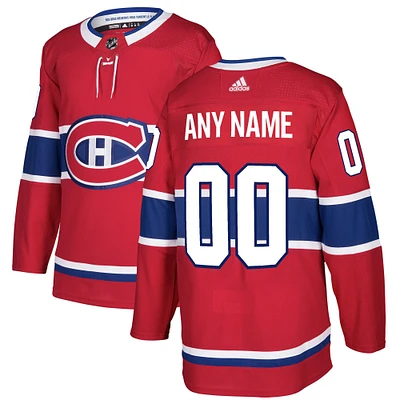 Men's adidas  Red Montreal Canadiens Authentic Custom Jersey