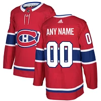 Men's adidas  Red Montreal Canadiens Authentic Custom Jersey