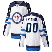 Men's adidas White Winnipeg Jets Away - Authentic Custom Jersey