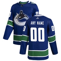 Men's adidas Vancouver Canucks Authentic Custom Jersey