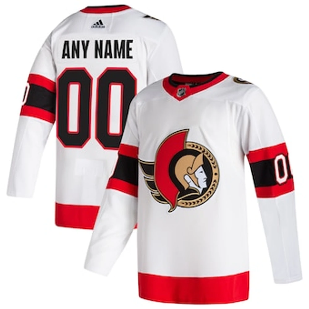 Men's adidas White Ottawa Senators 2020/21 Away - Authentic Pro Custom Jersey