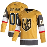 Men's adidas  Gold Vegas Golden Knights Authentic Custom Jersey