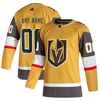 Men's adidas  Gold Vegas Golden Knights Authentic Custom Jersey