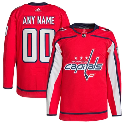 Men's adidas  Red Washington Capitals Home Primegreen Authentic Custom Jersey