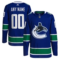 Men's adidas Royal Vancouver Canucks Home - Authentic Primegreen Custom Jersey