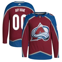 Men's adidas  Burgundy Colorado Avalanche Home Primegreen Authentic Custom Jersey